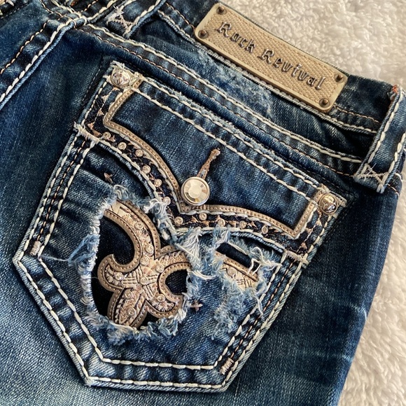 Rock Revival Denim - Rock Revival “Fay” Easy Boot - Ankle or Roll Up Jeans - Size 31 x 26”